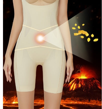 Non-staining One-piece Warm Ginger Fiber Shapewear U Design Abdominal Lifting Hip Girdle Waist Postpartum Repair After Taking Off The Type Of Beautiful Body Female